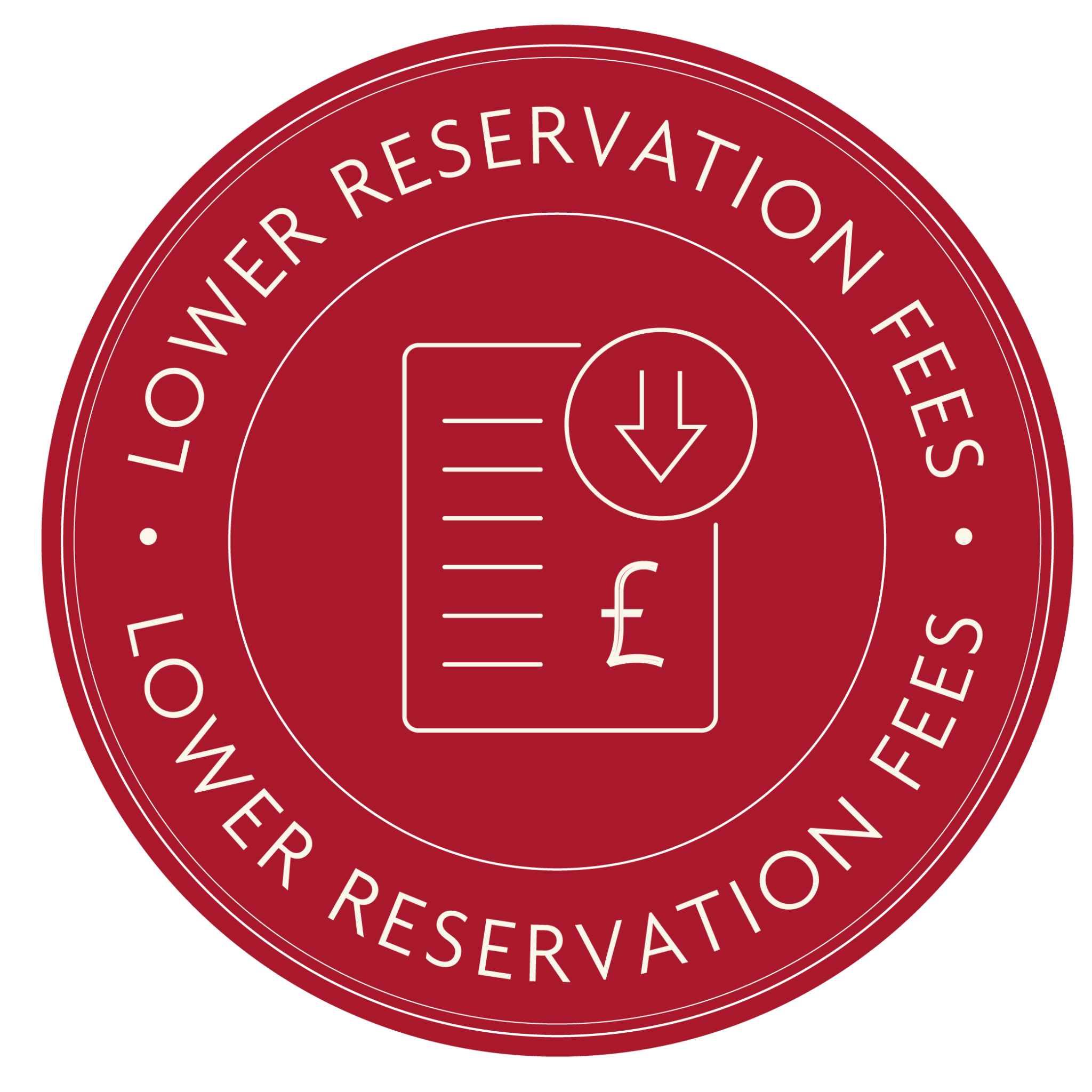 Icon for Lower reservation fees