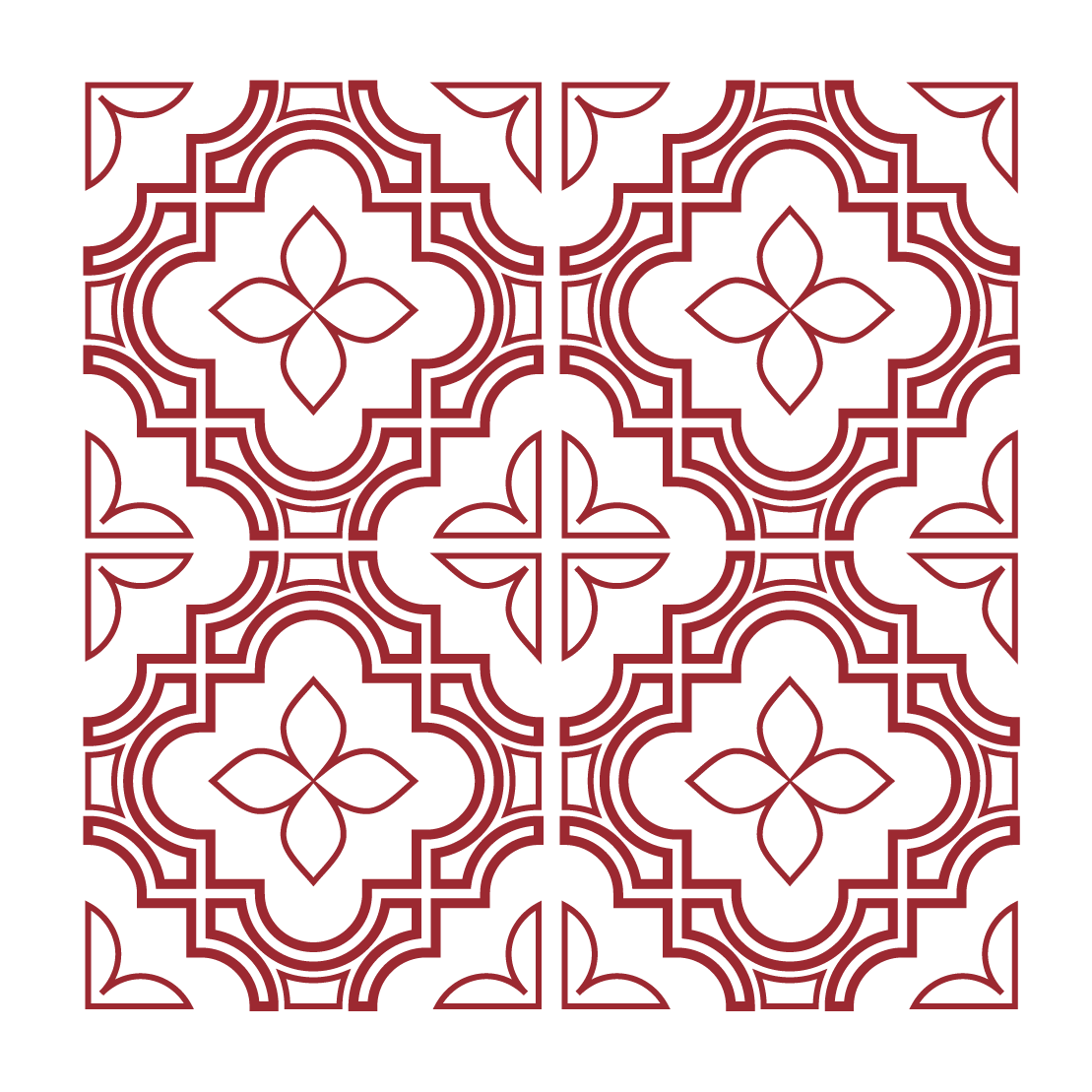 Spanish tiles outline